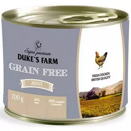 Корм для собак Duke's Farm Grain free курица, клюква, шпинат 200 г