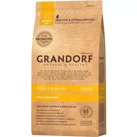 Корм для собак Grandorf Adult Mini 4 Meat &amp; Brown Rice 3 кг