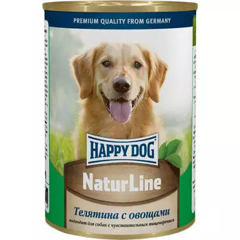 Корм для собак Happy dog Natur Line Телятина с овощами 410 г