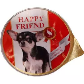 Корм для собак HAPPY FRIEND Паштет с индейкой 125 г