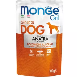 Корм для собак Monge Dog Grill для пожилых утка 100 г