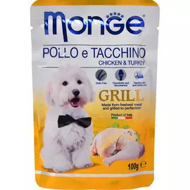 Корм для собак Monge Dog Grill Pouch Курица и индейка 100 г