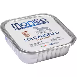 Корм для собак Monge Monoproteico Solo Паштет из ягненка 150 г