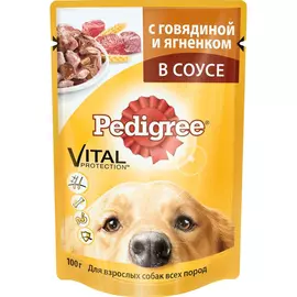 Корм для собак PEDIGREE Говядина, ягненок 100 г