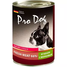 Корм для собак Pro Dog ягненок, морковь, 400 г