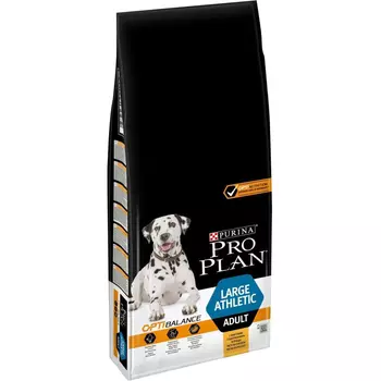 Корм для собак PRO PLAN Adult Large Athletic для собак крупных пород с атлетическим телосложением, с курицей, 14 кг