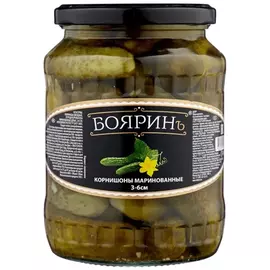 Корнишоны Бояринъ 3-6 см маринованные, 720 мл