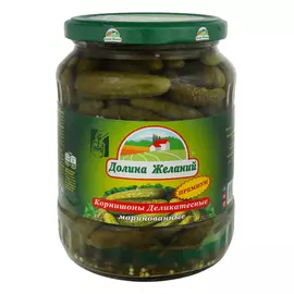Корнишоны Долина Желаний деликатесные, 720 мл