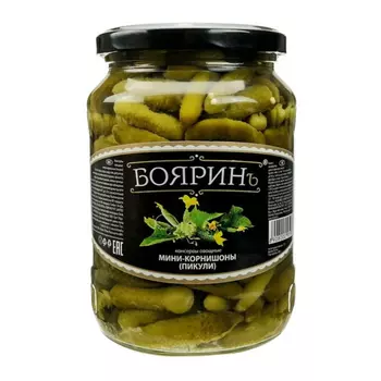 Корнишоны мини Бояринъ 1-4 см 720 мл