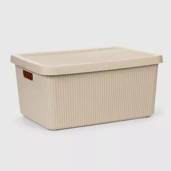 Коробка для хранения Jaypee Home бежевая 34,5х24,5х16 см