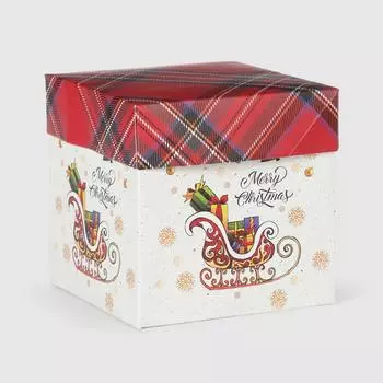 Коробка подарочная Due Esse Christmas scozza 10,5x10,5х10,5 см