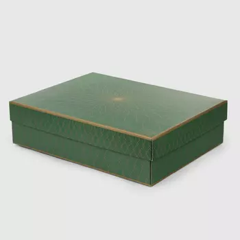 Коробка подарочная Твой Дом зелёная 45х35х12 см