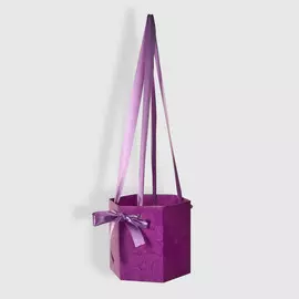 Коробка с вазой Jardin d Eden Призма в ассортименте 20х20х18 см