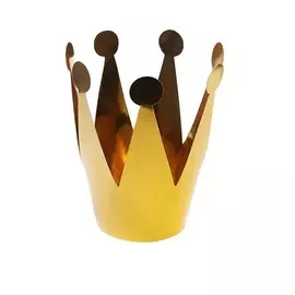 Корона бумажная Party Deco золотая 7см