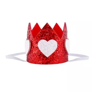 Корона на резинке Long Cheng Yiwu City красно-перламутровая