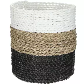 Корзина декоративная Rattan Grand Deco д 20 см 20 см полосатая