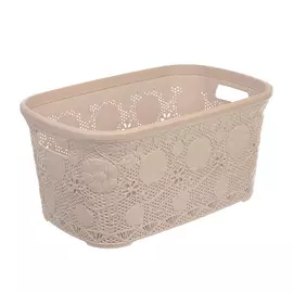 Корзина для белья 30л прямоугольная каппучино Violet