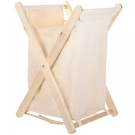 Корзина для белья Доктор Баня бежевая 43х39х75 см