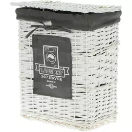 Корзина для белья Mercury 30х21х42 см белая