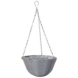 Корзина подвесная Verdemax бело-серая 30см