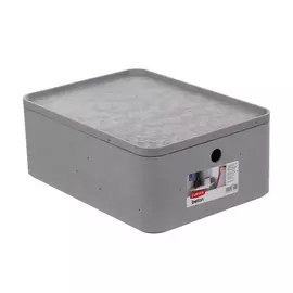 Корзина с крышкой Curver прямоугольная 8л серая