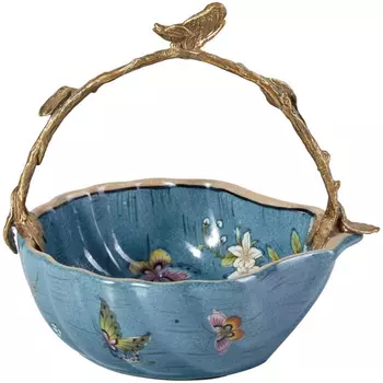 Корзиночка Glasar с бабочкой hgd2135 16х14х16 см