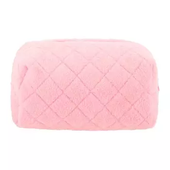Косметичка Lady Pink плюшевая розовая 31,2х13,8х19,4 см