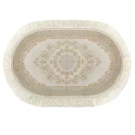 Ковёр 0.50х0.80 исфахан 8001 беж овал Ковровые галереи