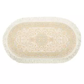 Ковёр 0.60х1.10 исфахан 8004 беж овал Ковровые галереи