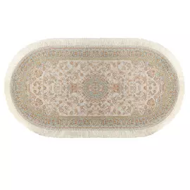 Ковёр 0.70х1.40 исфахан 8004 беж овал Ковровые галереи