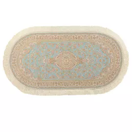 Ковёр 0.70х1.40 исфахан 8004 блю овал Ковровые галереи