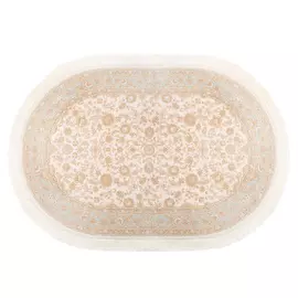 Ковёр 1.00х1.50 исфахан 8003 беж овал Ковровые галереи