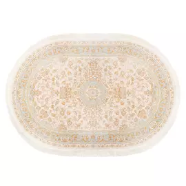 Ковёр 1.00х1.50 исфахан 8004 беж овал Ковровые галереи