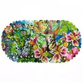 Коврик для ванной Fora Бабочки 67х36 см