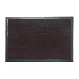 Коврик придверный влаговпитывающий на пвх ребро 3:2 коричневый 40x60см Lider