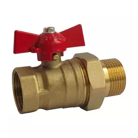 Кран шаровой 3/4", ВР/НР, бабочка, накид Гай, Профитт 4826588