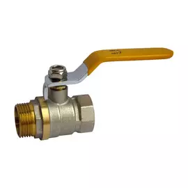 Кран шаровой газовый 1/2", латунь, ВР/НР рычаг, Профитт 4828285