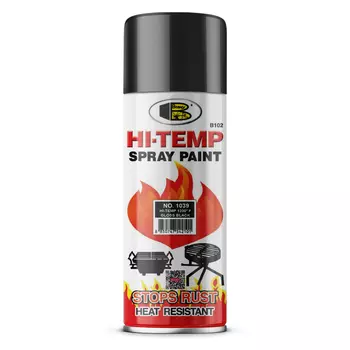 Краска Bosny черный глянцевый до 650 градусов 520 мл