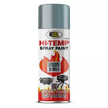 Краска Bosny серебряная до 205 градусов 520 мл