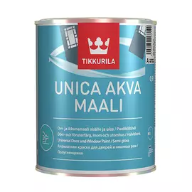 Краска для окон и дверей полуглянцевая Tikkurila unica akva 0.9 л