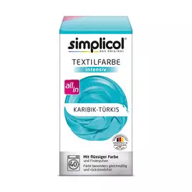 Краска для окрашивания одежды и тканей Simplicol Intensiv бирюзовый