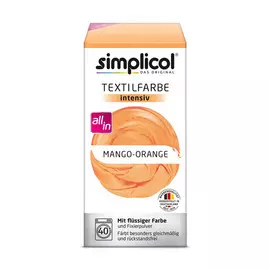 Краска для окрашивания одежды и тканей Simplicol Intensiv оранжевый манго