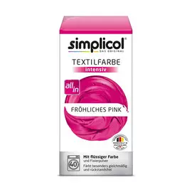 Краска для окрашивания одежды и тканей Simplicol Intensiv розовый