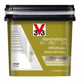 Краска для пола и лестниц V33 Renovation perfection-белый-0,75 л