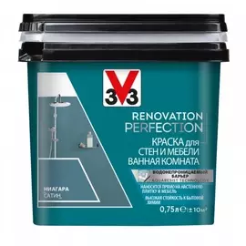 Краска для стен и мебели ванная комната V33 Renovation perfection-ниагара-0,75 л