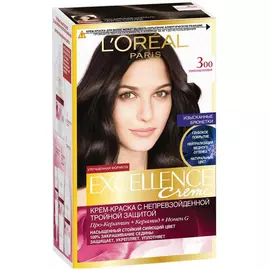 Краска для волос L'Oreal Excellence Creme 3.00 темно-каштановый
