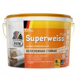 Краска Dufa Retail Superweiss Plus глубокоматовая 10 л.