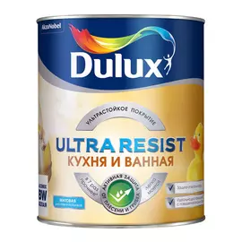 Краска"Dulux Ultra Resist для Кухни и ванной матовая база BC (0,9л)