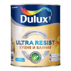 Краска"Dulux Ultra Resist для Кухни и ванной матовая база BW (1л)