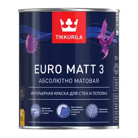 Краска интерьерная Tikkurila euro matt-3 0.9 л